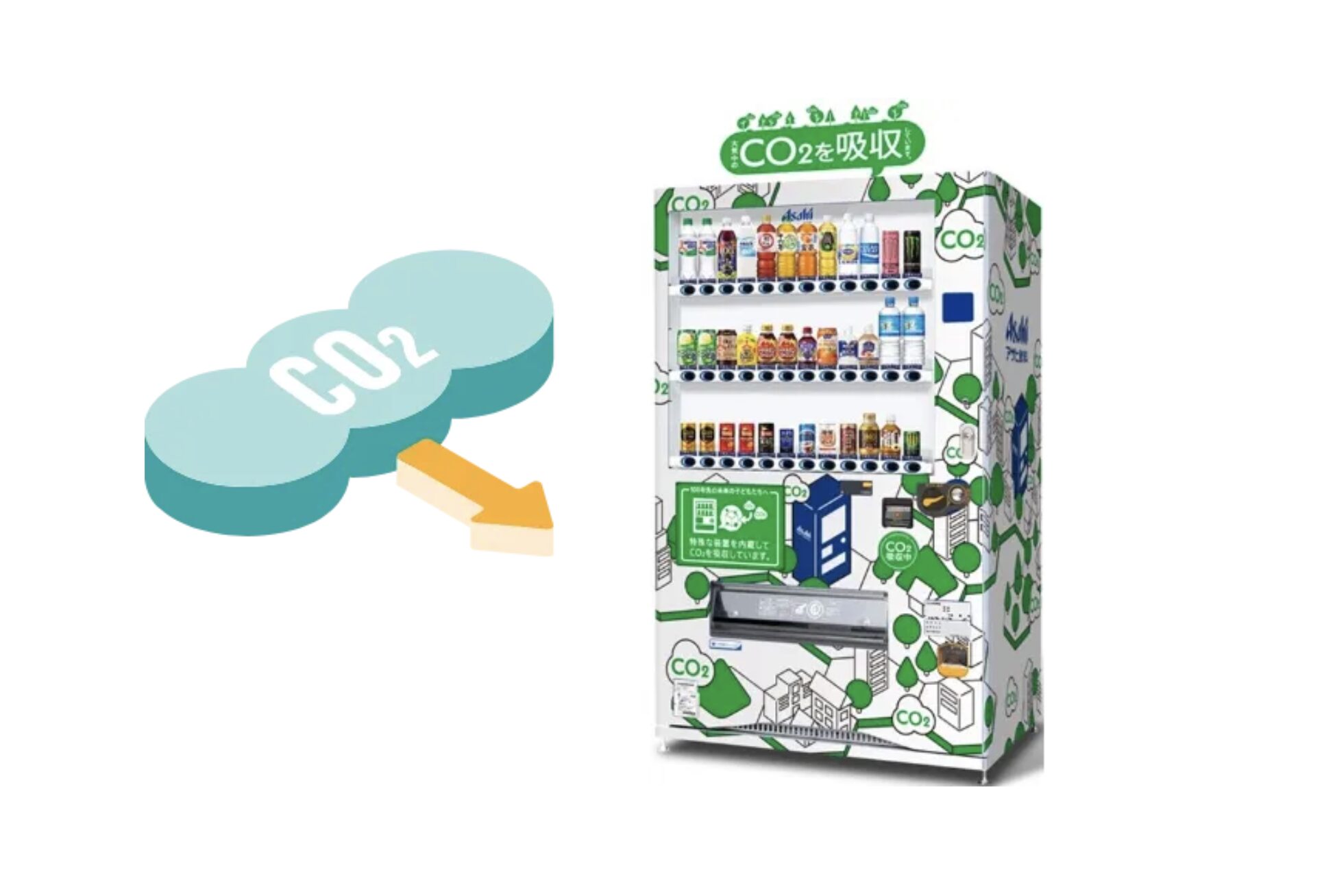 CO2を吸収する自動販売機 | 株式会社レイカ